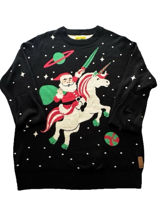 Tipsy Elves Other - Tipsy Elves Santa Unicorn Ugly Christmas Sweater Galaxy XXL Funny